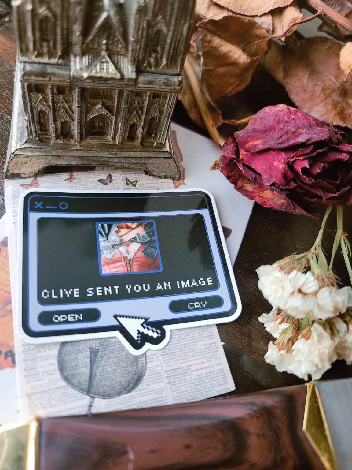 Clive messenger vinyl sticker