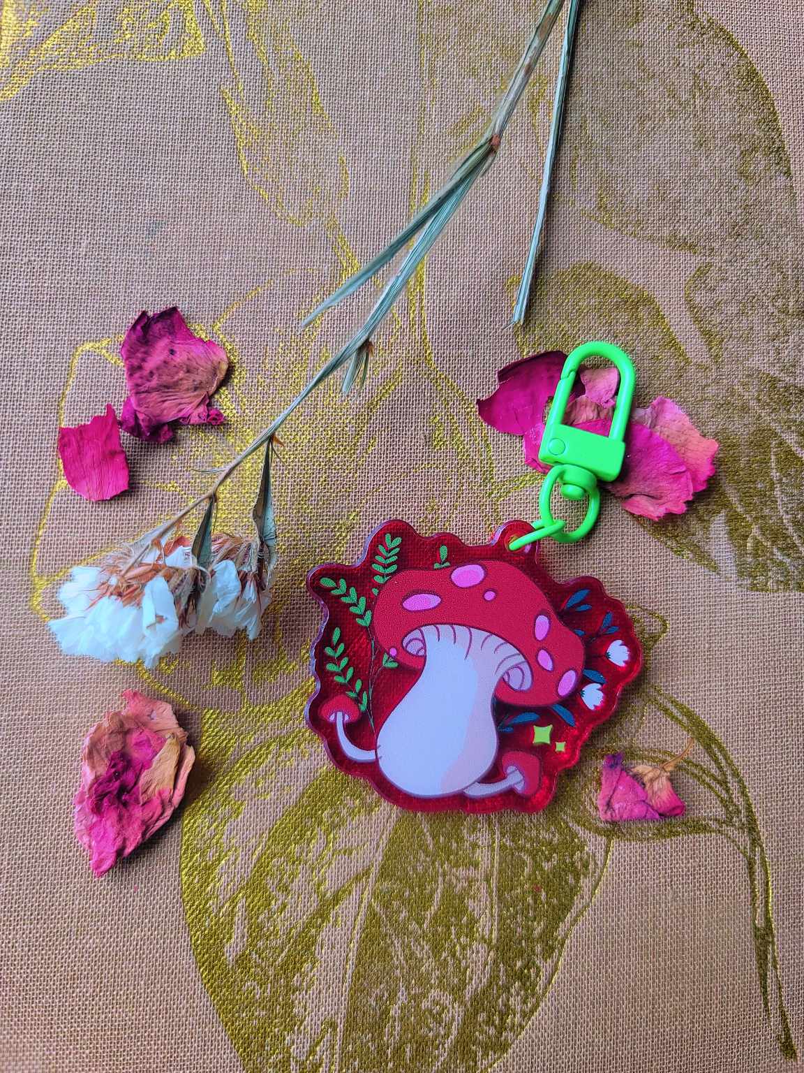 Walking Mushroom Acrylic charm