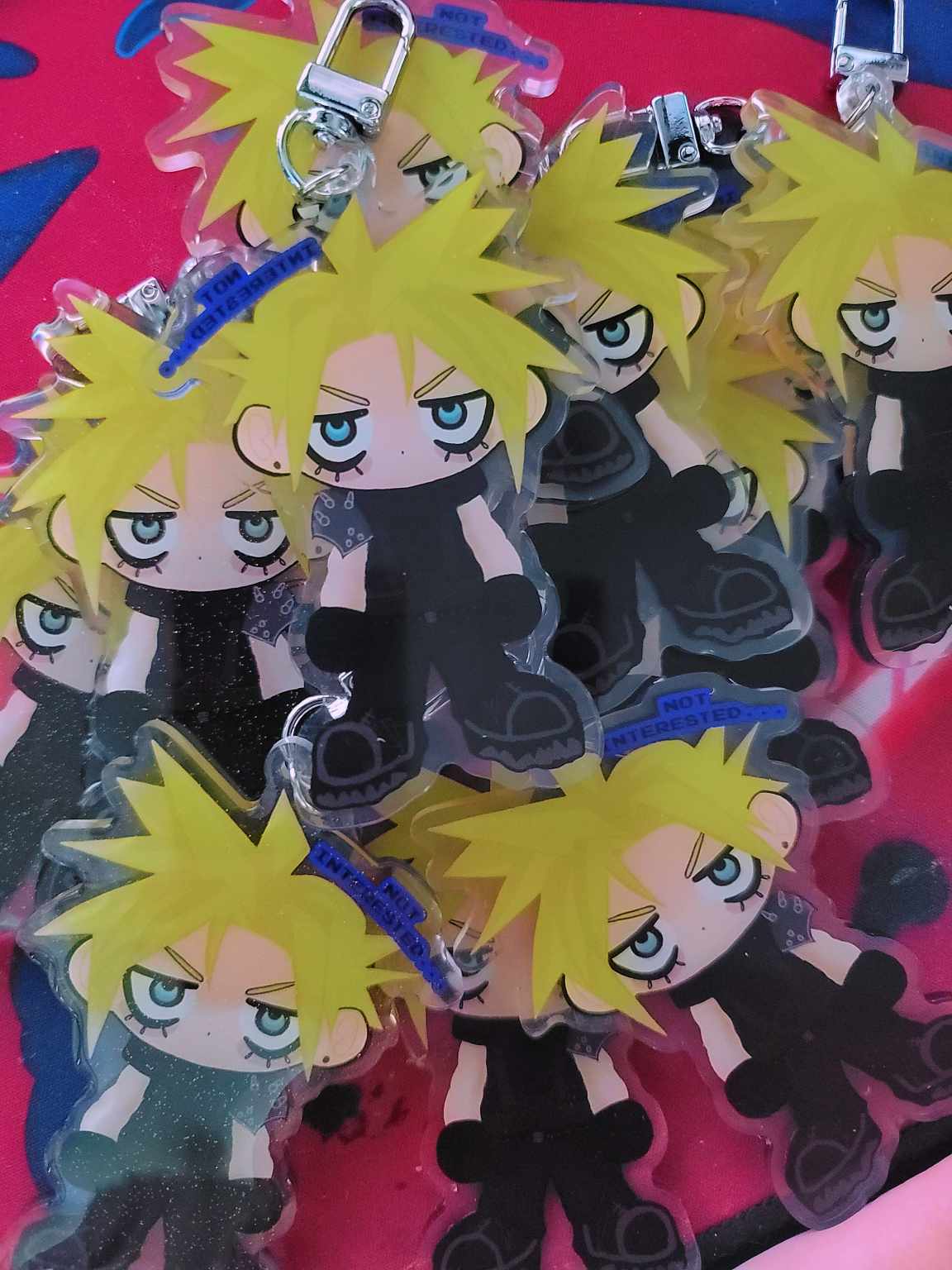 Grumpy Cloud acrylic charm