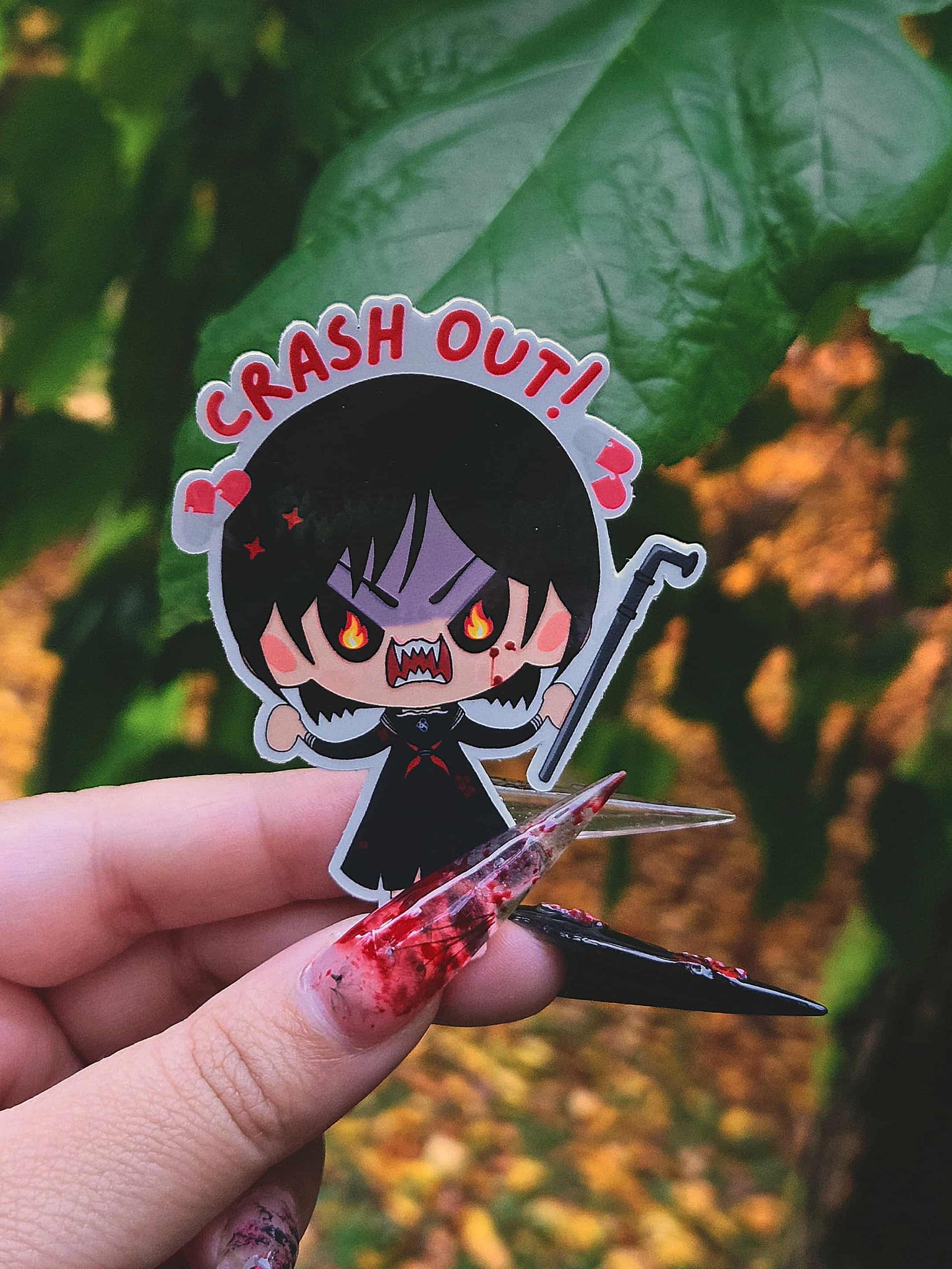 Crash out Hinako sticker
