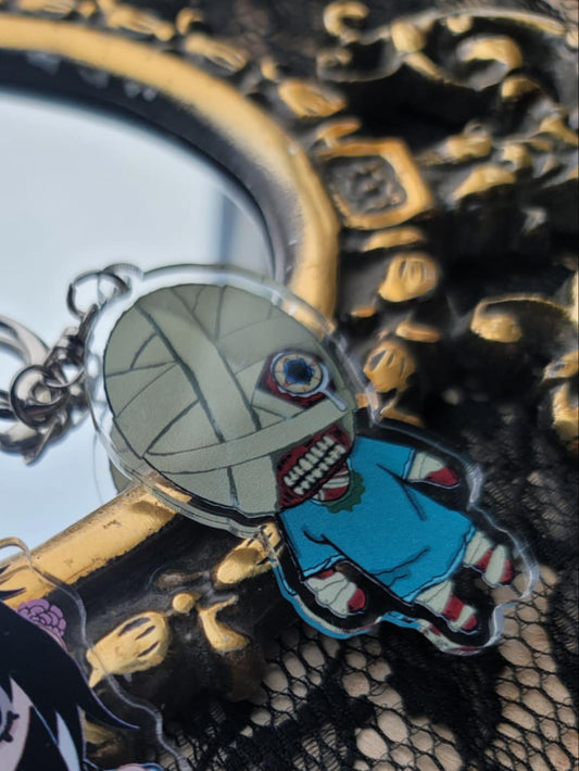 Crashed Curly Mouthwashing keychain