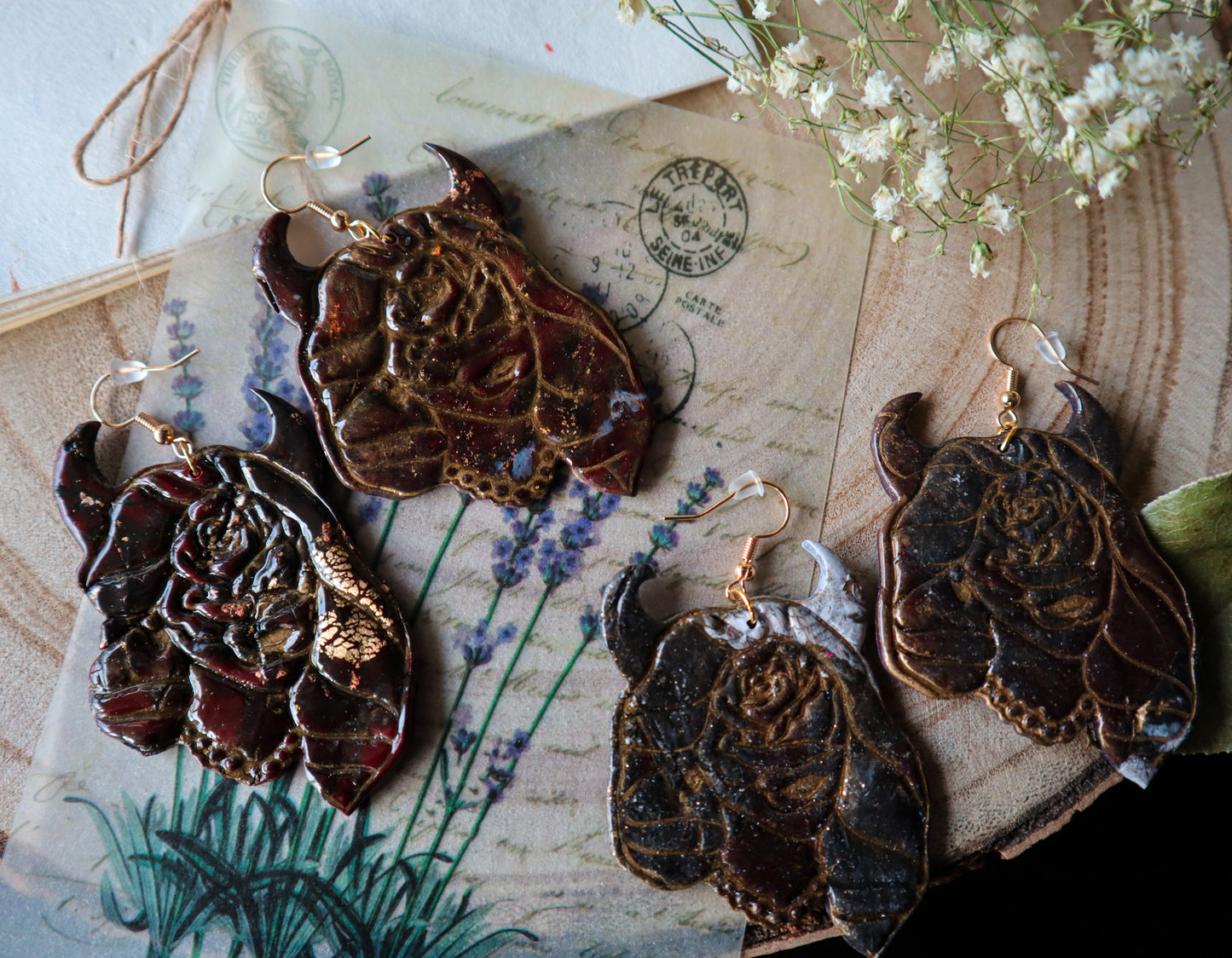 Devil Lady clay earrings