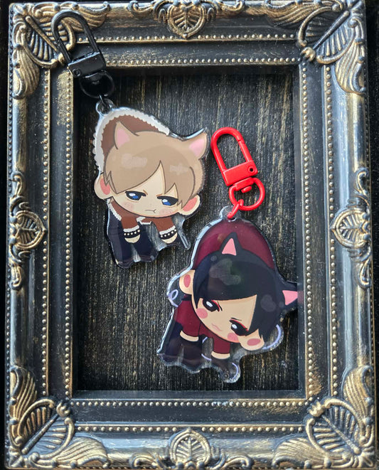 RE4 Leon and Ada nekomimi acrylic charms