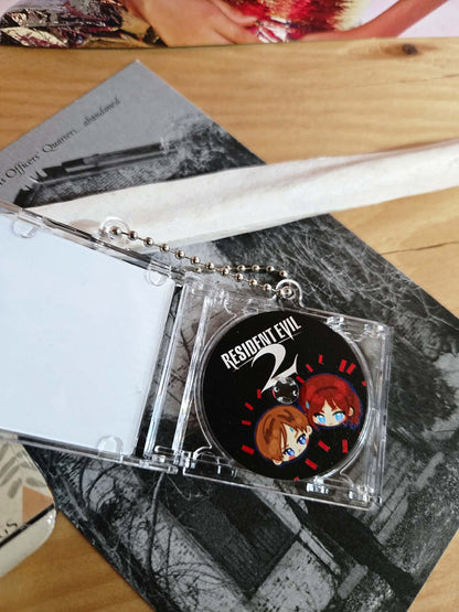 RE2 CD Disk keychain