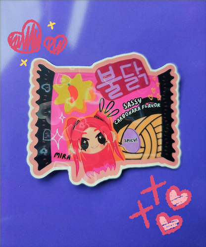 Kpop demon hunters (KDH) ramyeon stickers